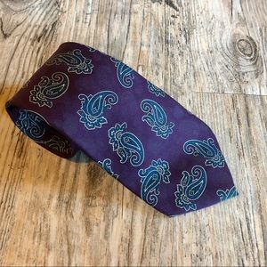 Christian Dior Tie 100% Silk Purple 3 1/2” Wide